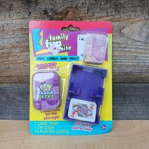 Fundex Thumb Decks Mini Playing Cards/W Card Tray Prank Gift New Vintage